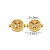 Jewelry Pendant Stainless Steel Constellation Double Hole Round Electroplating Design