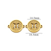 Jewelry Pendant Stainless Steel Constellation Double Hole Round Electroplating Design