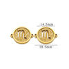 Jewelry Pendant Stainless Steel Constellation Double Hole Round Electroplating Design
