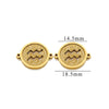 Jewelry Pendant Stainless Steel Constellation Double Hole Round Electroplating Design