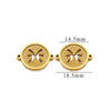Jewelry Pendant Stainless Steel Constellation Double Hole Round Electroplating Design
