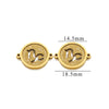 Jewelry Pendant Stainless Steel Constellation Double Hole Round Electroplating Design