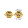 Jewelry Pendant Stainless Steel Constellation Double Hole Round Electroplating Design