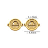 Jewelry Pendant Stainless Steel Constellation Double Hole Round Electroplating Design