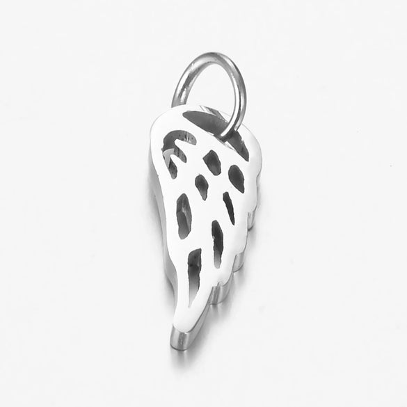 Jewelry Pendant Stainless Steel Heart House Cut Out Wings Polished Electroplated