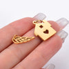 Jewelry Pendant Stainless Steel Heart House Cut Out Wings Polished Electroplated