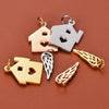 Jewelry Pendant Stainless Steel Heart House Cut Out Wings Polished Electroplated