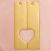 Jewelry Pendant Stainless Steel Hollow Half Heart Shape Smooth Geometric Electroplated For Couples