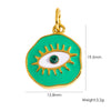 Jewelry Pendant Stainless Steel Irregular Round Dripping Oil Eye Accessories