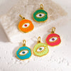 Jewelry Pendant Stainless Steel Irregular Round Dripping Oil Eye Accessories