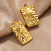 Jewelry Pendant Stainless Steel 18K Gold Plated Electroplating Craft Ellipse Handmade Diy Tarot Card