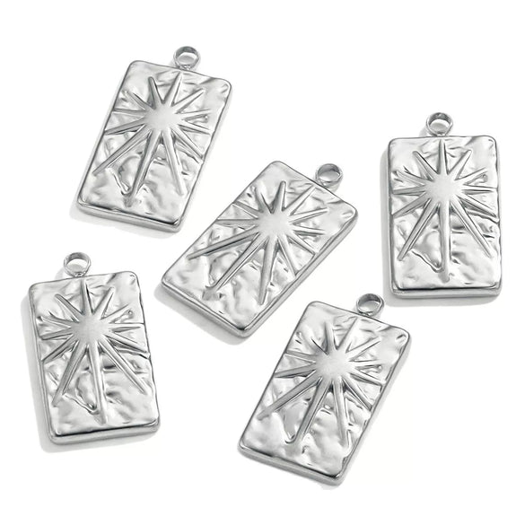 Jewelry Pendant Stainless Steel 18K Gold Plated Electroplating Craft Ellipse Handmade Diy Tarot Card