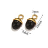Jewelry Pendant Stainless Steel Natural Stone Oval Pine Cone Totem Handmade Electroplated