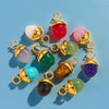Jewelry Pendant Stainless Steel Natural Stone Oval Pine Cone Totem Handmade Electroplated
