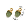Jewelry Pendant Stainless Steel Natural Stone Oval Pine Cone Totem Handmade Electroplated