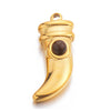Jewelry Pendant Stainless Steel Natural Stone Spike Shape Electroplated