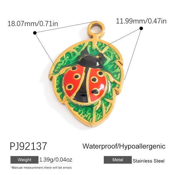Jewelry Pendant Stainless Steel Oil Dripping Flower Devil's Eye Ocean Heart Electroplating