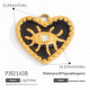 Jewelry Pendant Stainless Steel Oil Dripping Flower Devil's Eye Ocean Heart Electroplating