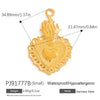 Jewelry Pendant Stainless Steel Oil Dripping Flower Devil's Eye Ocean Heart Electroplating