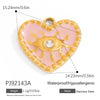 Jewelry Pendant Stainless Steel Oil Dripping Flower Devil's Eye Ocean Heart Electroplating