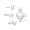 Jewelry Photo Box Stainless Steel Heart Shaped Pendant
