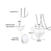 Jewelry Photo Box Stainless Steel Heart Shaped Pendant