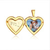 Jewelry Photo Box Stainless Steel Heart Shaped Pendant