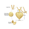 Jewelry Photo Box Stainless Steel Heart Shaped Pendant