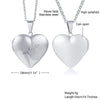 Jewelry Photo Box Stainless Steel Heart Shaped Pendant