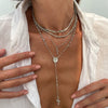 Jewelry 3Piece Set With Cross Frame Chain Necklace Copperclad Iron Copper Alloy Geometric Electroplating