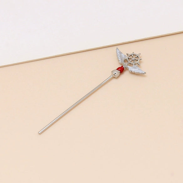 Jewelry Pin Accessories Alloy Silver Plated Gold Plated Copperplated Handmade With Baking Paint Magic Wand Elf Staff Design