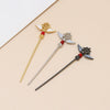 Jewelry Pin Accessories Alloy Silver Plated Gold Plated Copperplated Handmade With Baking Paint Magic Wand Elf Staff Design