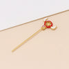 Jewelry Pin Accessories Alloy Silver Plated Gold Plated Copperplated Handmade With Baking Paint Magic Wand Elf Staff Design