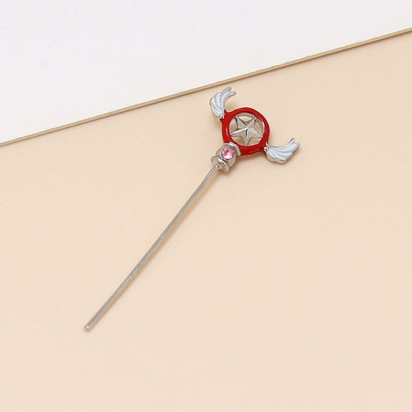 Jewelry Pin Accessories Alloy Silver Plated Gold Plated Copperplated Handmade With Baking Paint Magic Wand Elf Staff Design