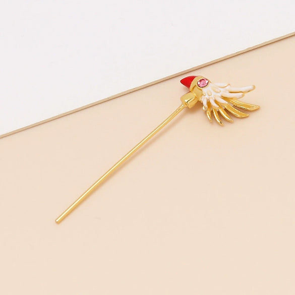 Jewelry Pin Accessories Alloy Silver Plated Gold Plated Copperplated Handmade With Baking Paint Magic Wand Elf Staff Design