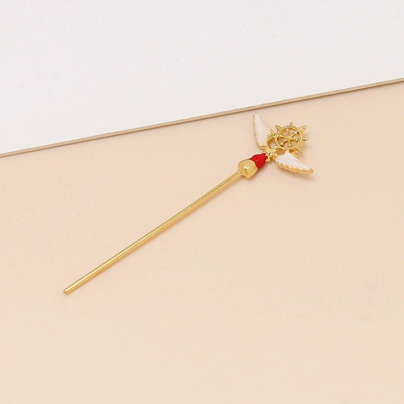 Jewelry Pin Accessories Alloy Silver Plated Gold Plated Copperplated Handmade With Baking Paint Magic Wand Elf Staff Design