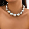 Jewelry Plastic Geometric Beaded Clavicle Chain For Women Electroplated