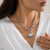 Jewelry Plastic Geometric Beads Punk Collar Clavicle Chain Necklace For Women Electroplated