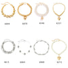 Jewelry Plastic Geometric Beads Punk Collar Clavicle Chain Necklace For Women Electroplated
