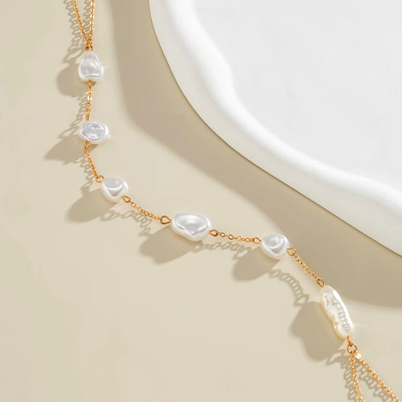 Jewelry Plastic Geometric Body Chain For Women Electroplating Simple Style