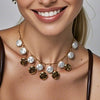 Jewelry Plastic Geometric Drop Shape Electroplating Pendant Necklace For Women