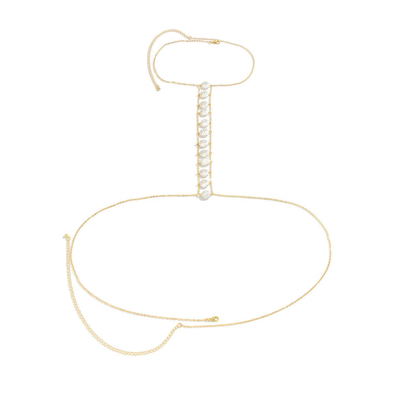 Jewelry Plastic Geometric Electroplating Women's Beach Style Tassel Body Chain Bikini Chest Chain