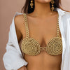 Jewelry Plastic Geometric Imitation Pearl Bikini Breast Chain Women's Electroplated Body Chain Simple Style
