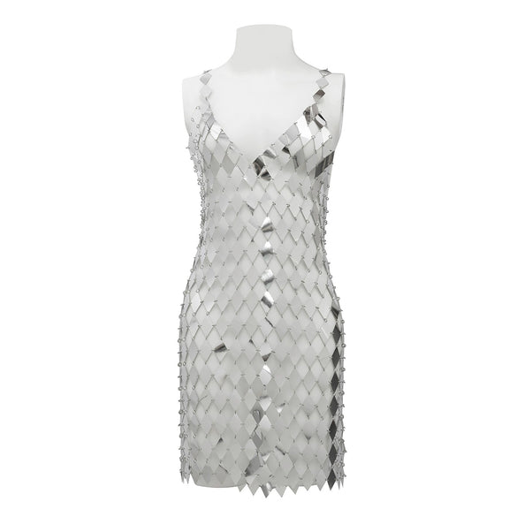 Jewelry Plastic Geometric Sequins Body Chain Electroplating Handmade For Women