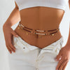 Jewelry Plastic Imitation Pearl Shell Simple Beaded Body Waist Chain For Women