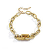 Jewelry Plastic Plating Cross Chain Punk Hiphop Clavicle Necklace With Geometric Design For Women
