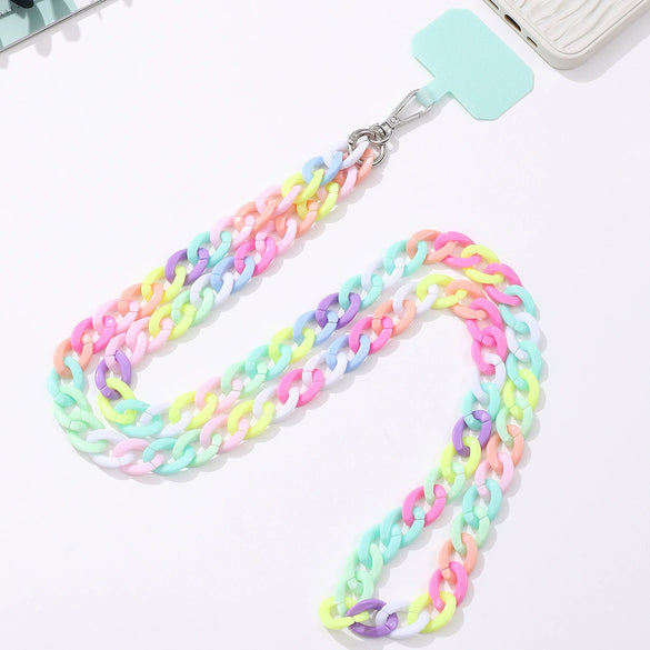 Jewelry Plastic Resin Acrylic Crossbody Chain Handmade Painted