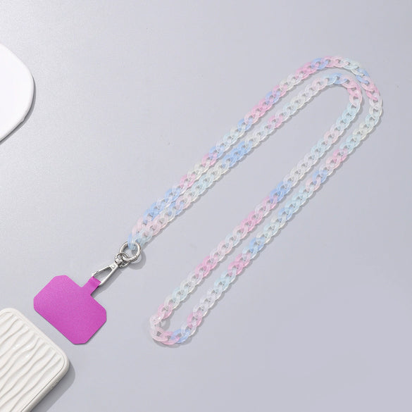 Jewelry Plastic Resin Acrylic Crossbody Chain Handmade Painted