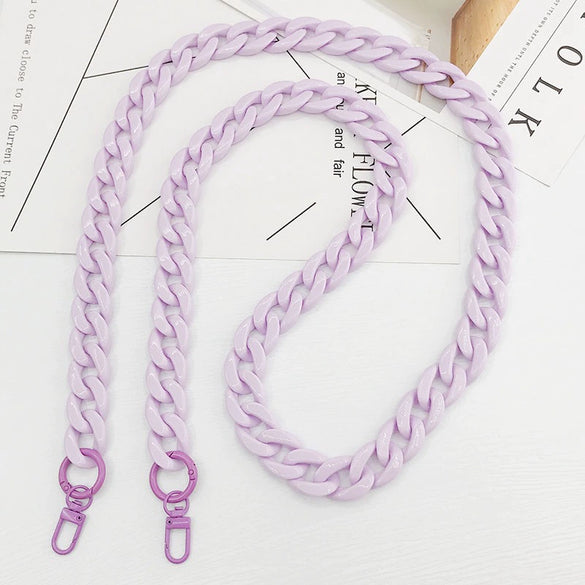 Jewelry Plastic Resin Acrylic Crossbody Chain Handmade Painted