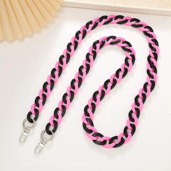 Jewelry Plastic Resin Acrylic Crossbody Chain Handmade Painted